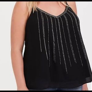 NWT Torrid Sofie embellished black swing tank